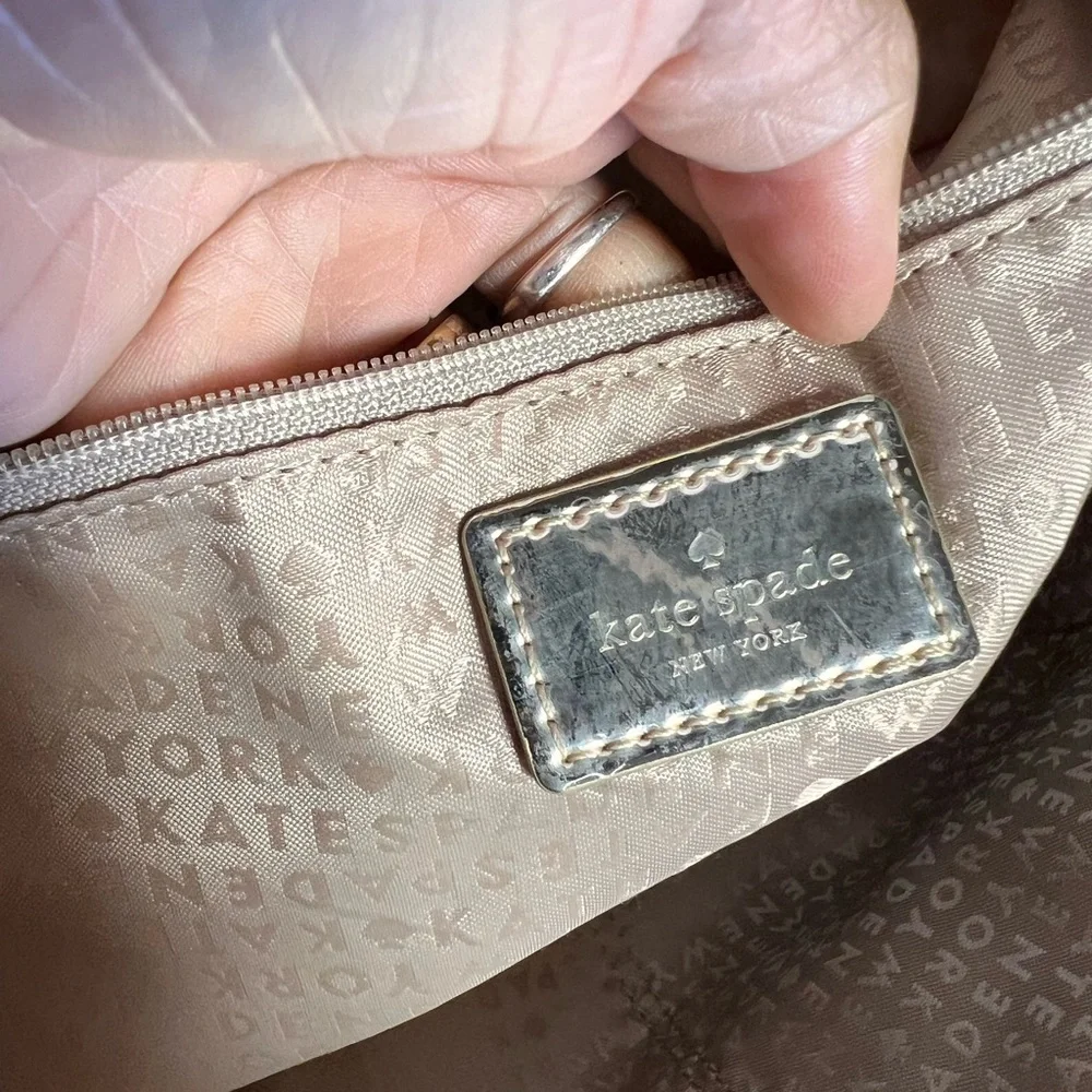 Kate Spade Metallic Gold Tote with Polka Dots - Picture 7 of 9